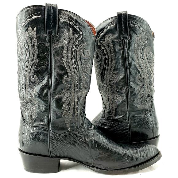 Dan Post Exotic Teju Lizard Western Boots Size 11.5 - Picture 3 of 10